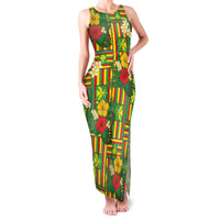 Hawaii Kanaka Maoli Hibiscus Family Matching Tank Maxi Dress and Hawaiian Shirt Hawaiian Flag Motif