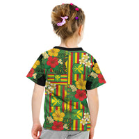Hawaii Kanaka Maoli Hibiscus Kid T Shirt Hawaiian Flag Motif