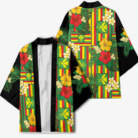 Hawaii Kanaka Maoli Hibiscus Kimono Hawaiian Flag Motif