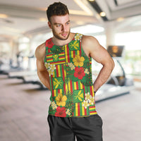 Hawaii Kanaka Maoli Hibiscus Men Tank Top Hawaiian Flag Motif