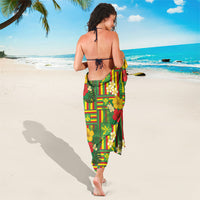 Hawaii Kanaka Maoli Hibiscus Sarong Hawaiian Flag Motif