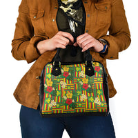 Hawaii Kanaka Maoli Hibiscus Shoulder Handbag Hawaiian Flag Motif