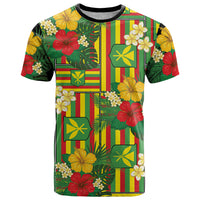 Hawaii Kanaka Maoli Hibiscus T Shirt Hawaiian Flag Motif