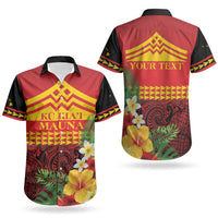 Hawaii Ku Kia'i Mauna Personalized Couples Matching Mermaid Dress and Hawaiian Shirt Hibiscus Kakau Pattern LT9 - Polynesian Pride
