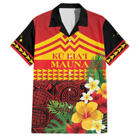 Hawaii Ku Kia'i Mauna Personalized Family Matching Summer Maxi Dress and Hawaiian Shirt Hibiscus Kakau Pattern