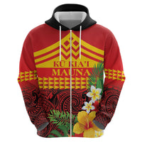 Hawaii Ku Kia'i Mauna Personalized Hoodie Hibiscus Kakau Pattern