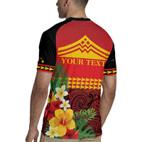 Hawaii Ku Kia'i Mauna Personalized Rugby Jersey Hibiscus Kakau Pattern