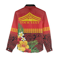 Hawaii Ku Kia'i Mauna Personalized Women Casual Shirt Hibiscus Kakau Pattern