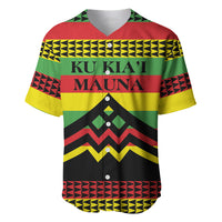 Hawaii Ku Kia'i Mauna Personalized Baseball Jersey Hawaiian Kanaka Maoli Motif