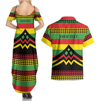 Hawaii Ku Kia'i Mauna Personalized Couples Matching Summer Maxi Dress and Hawaiian Shirt Hawaiian Kanaka Maoli Motif