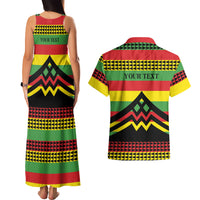Hawaii Ku Kia'i Mauna Personalized Couples Matching Tank Maxi Dress and Hawaiian Shirt Hawaiian Kanaka Maoli Motif