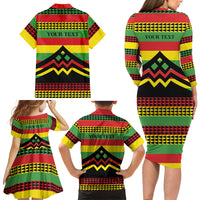 Hawaii Ku Kia'i Mauna Personalized Family Matching Long Sleeve Bodycon Dress and Hawaiian Shirt Hawaiian Kanaka Maoli Motif