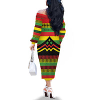 Hawaii Ku Kia'i Mauna Personalized Family Matching Off The Shoulder Long Sleeve Dress and Hawaiian Shirt Hawaiian Kanaka Maoli Motif
