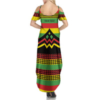 Hawaii Ku Kia'i Mauna Personalized Summer Maxi Dress Hawaiian Kanaka Maoli Motif