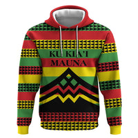 Hawaii Ku Kia'i Mauna Personalized Zip Hoodie Hawaiian Kanaka Maoli Motif LT9 Pullover Hoodie Green - Polynesian Pride