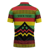 Hawaii Ku Kia'i Mauna Personalized Zipper Polo Shirt Hawaiian Kanaka Maoli Motif