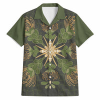 Hawaii Ohia Lehua Squares Hawaiian Shirt Hawaiian Quilt Inspired Floral Pattern LT9 Green - Polynesian Pride