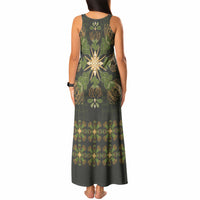 Hawaii Ohia Lehua Squares Tank Maxi Dress Hawaiian Quilt Inspired Floral Pattern LT9 - Polynesian Pride