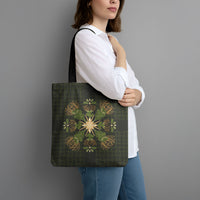 Hawaii Ohia Lehua Squares Tote Bag Hawaiian Quilt Inspired Floral Pattern