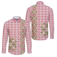 Akala Hamele Hawai'i Palaka Squares Maile Leaf Family Matching Off Shoulder Short Dress and Hawaiian Shirt Flowers Hawaiian Quilt Patterns