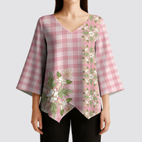 Akala Hamele Hawai'i Palaka Squares Maile Leaf Kimono Sleeve Blouse Flowers Hawaiian Quilt Patterns