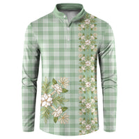 Liko Kukui Hawai'i Palaka Squares Maile Leaf Button Sweatshirt Flowers Hawaiian Quilt Patterns