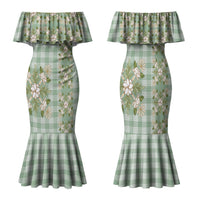 Liko Kukui Hawai'i Palaka Squares Maile Leaf Family Matching Mermaid Dress and Hawaiian Shirt Flowers Hawaiian Quilt Patterns
