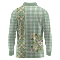 Liko Kukui Hawai'i Palaka Squares Maile Leaf Long Sleeve Polo Shirt Flowers Hawaiian Quilt Patterns