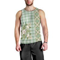 Liko Kukui Hawai'i Palaka Squares Maile Leaf Men Tank Top Flowers Hawaiian Quilt Patterns
