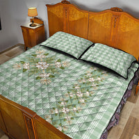 Liko Kukui Hawai'i Palaka Squares Maile Leaf Quilt Bed Set Flowers Hawaiian Quilt Patterns