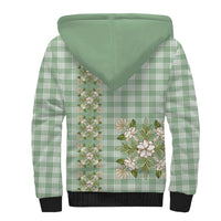 Liko Kukui Hawai'i Palaka Squares Maile Leaf Sherpa Hoodie Flowers Hawaiian Quilt Patterns