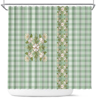 Liko Kukui Hawai'i Palaka Squares Maile Leaf Shower Curtain Flowers Hawaiian Quilt Patterns