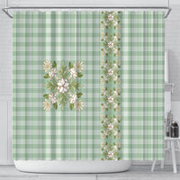 Liko Kukui Hawai'i Palaka Squares Maile Leaf Shower Curtain Flowers Hawaiian Quilt Patterns