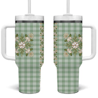 Liko Kukui Hawai'i Palaka Squares Maile Leaf Tumbler With Handle Flowers Hawaiian Quilt Patterns