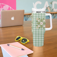 Liko Kukui Hawai'i Palaka Squares Maile Leaf Tumbler With Handle Flowers Hawaiian Quilt Patterns