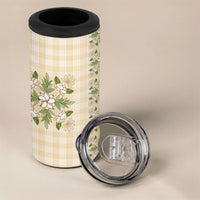 Melemele Ahiahia Hawai'i Palaka Squares Maile Leaf 4 in 1 Can Cooler Tumbler Flowers Hawaiian Quilt Patterns