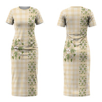 Melemele Ahiahia Hawai'i Palaka Squares Maile Leaf Couples Matching Short Sleeve Bodycon Dress and Hawaiian Shirt Flowers Hawaiian Quilt Patterns