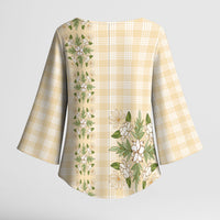 Melemele Ahiahia Hawai'i Palaka Squares Maile Leaf Kimono Sleeve Blouse Flowers Hawaiian Quilt Patterns