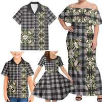 Pauli Hawai'i Palaka Squares Maile Leaf Family Matching Off Shoulder Maxi Dress and Hawaiian Shirt Flowers Hawaiian Quilt Patterns
