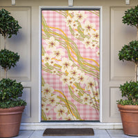 Akala Hamele Palaka Plumeria Door Cover Puakenikeni and Maile Lei