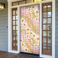 Akala Hamele Palaka Plumeria Door Cover Puakenikeni and Maile Lei