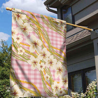 Akala Hamele Palaka Plumeria Garden Flag Puakenikeni and Maile Lei