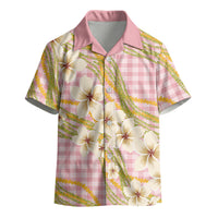 Akala Hamele Palaka Plumeria Kid Hawaiian Shirt Puakenikeni and Maile Lei