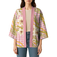 Akala Hamele Palaka Plumeria Kimono Puakenikeni and Maile Lei