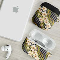 Ele'ele Hawai'i Palaka Plumeria AirPods Case Puakenikeni and Maile Lei