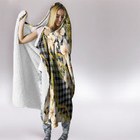 Ele'ele Hawai'i Palaka Plumeria Hooded Blanket Puakenikeni and Maile Lei