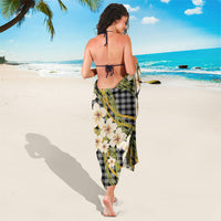 Ele'ele Hawai'i Palaka Plumeria Sarong Puakenikeni and Maile Lei