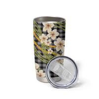 Ele'ele Hawai'i Palaka Plumeria Tumbler Cup Puakenikeni and Maile Lei