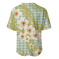 Liko Kukui Hawai'i Palaka Plumeria Baseball Jersey Puakenikeni and Maile Lei