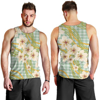 Liko Kukui Hawai'i Palaka Plumeria Men Tank Top Puakenikeni and Maile Lei